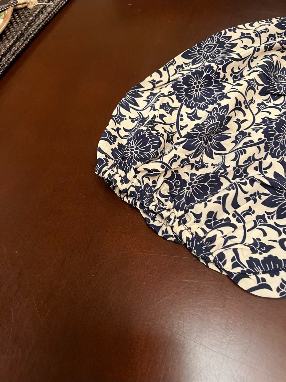 RAGA Navy and Cream Floral Tie-Waist Dress slinky and soft lightweight - Picture 5 of 10